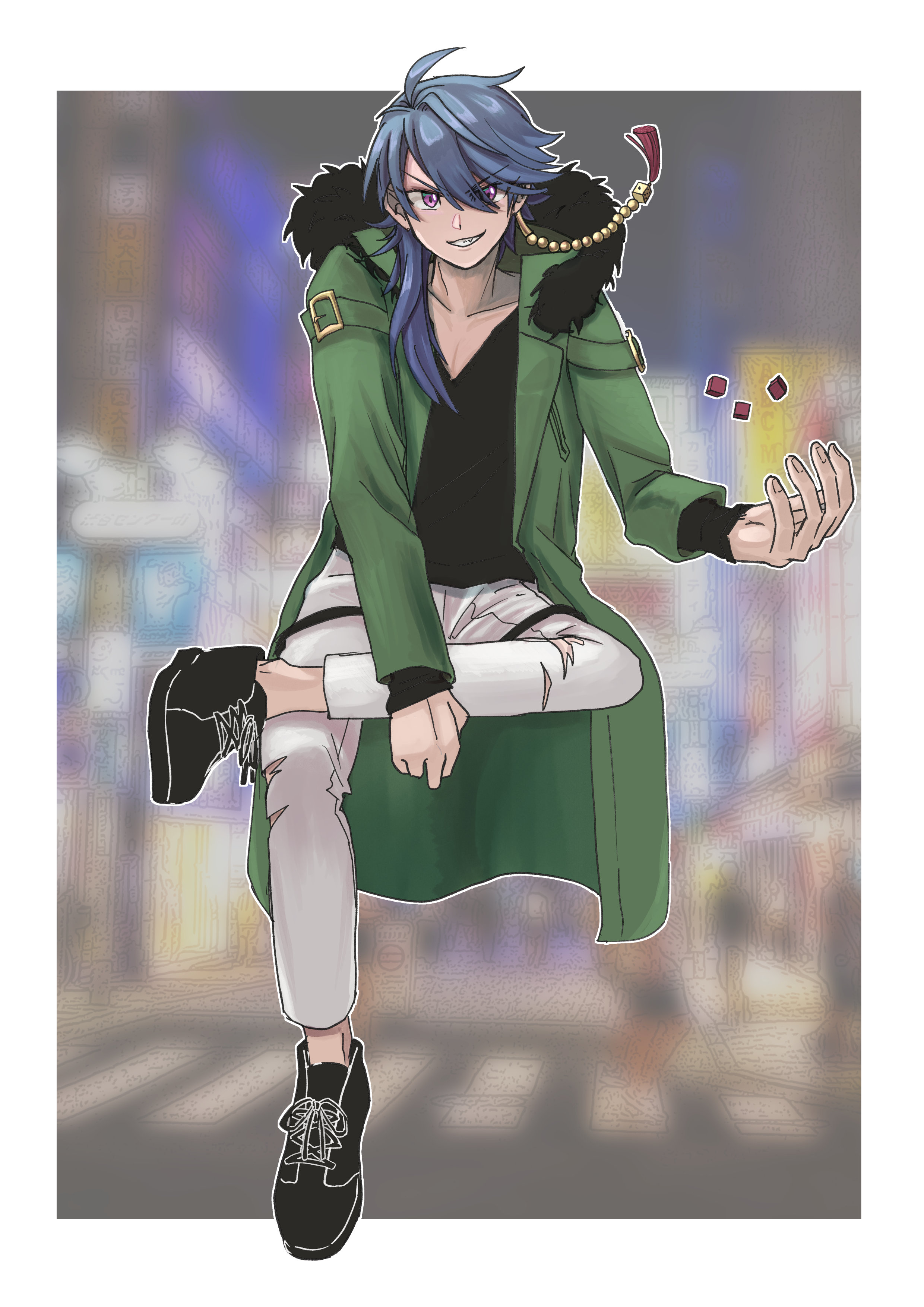 スロットの人の座り方